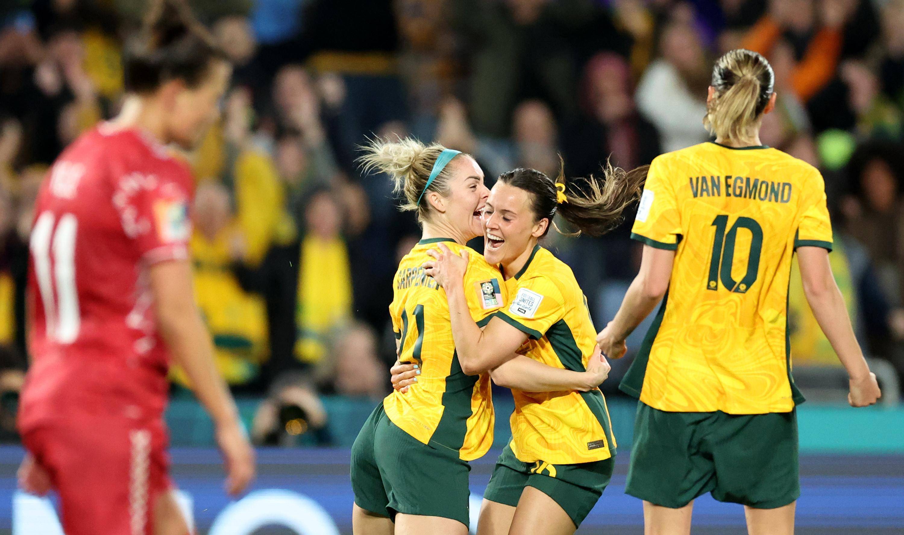 丹麦女足球队备战海外比赛